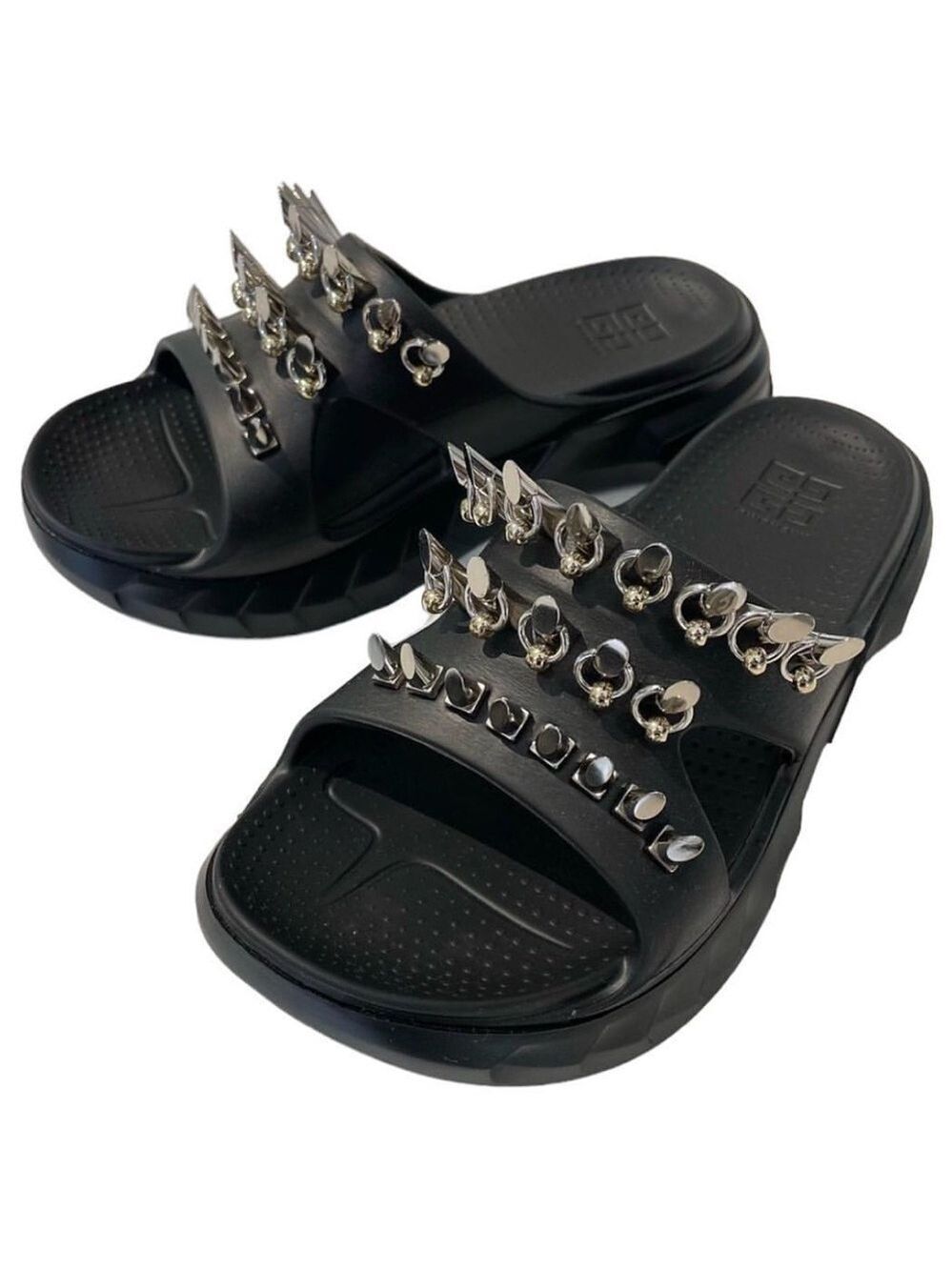 Givenchy Marshmallow Stud Embellished Slides Sandals in Black US 9.5, EU 40 - Picture 4 of 15